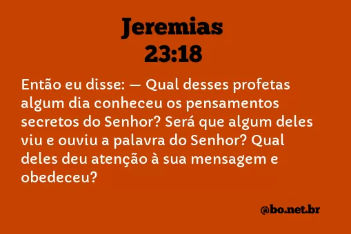 Jeremias 23:18 NTLH