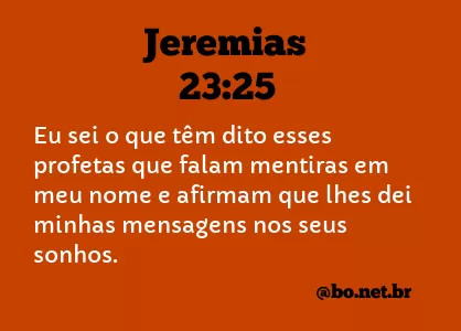 Jeremias 23:25 NTLH