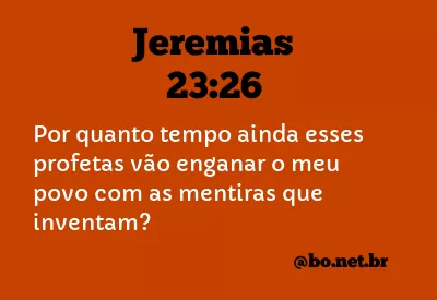 Jeremias 23:26 NTLH