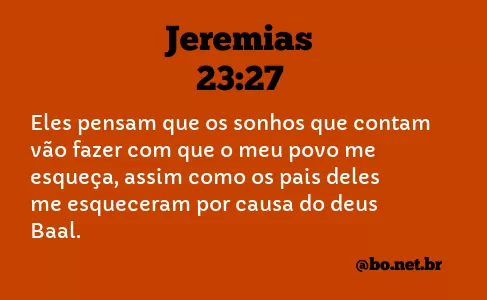 Jeremias 23:27 NTLH