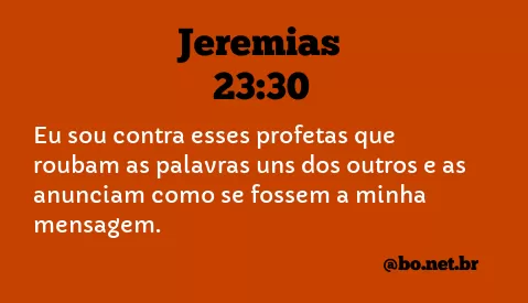 Jeremias 23:30 NTLH
