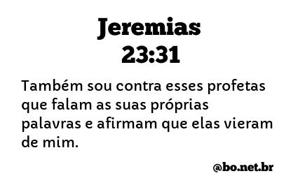 Jeremias 23:31 NTLH
