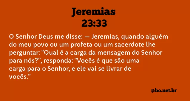 Jeremias 23:33 NTLH