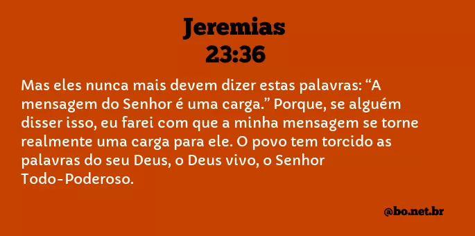 Jeremias 23:36 NTLH