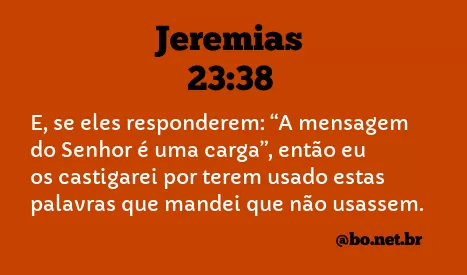 Jeremias 23:38 NTLH