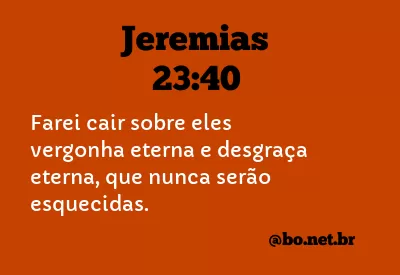 Jeremias 23:40 NTLH