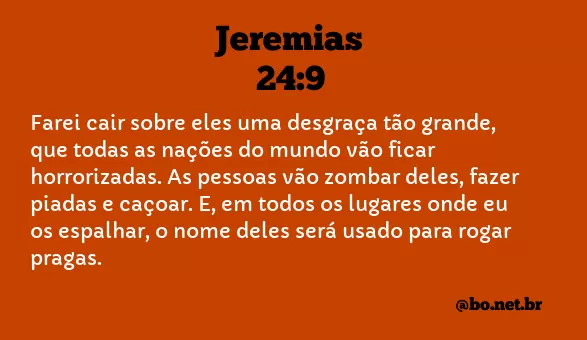Jeremias 24:9 NTLH