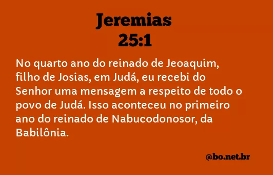 Jeremias 25:1 NTLH