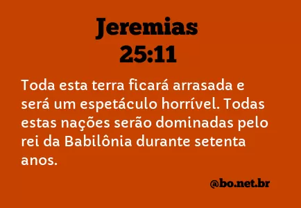 Jeremias 25:11 NTLH