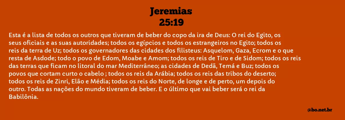 Jeremias 25:19 NTLH