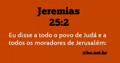 Jeremias 25:2 NTLH