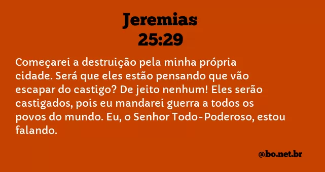 Jeremias 25:29 NTLH