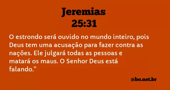 Jeremias 25:31 NTLH