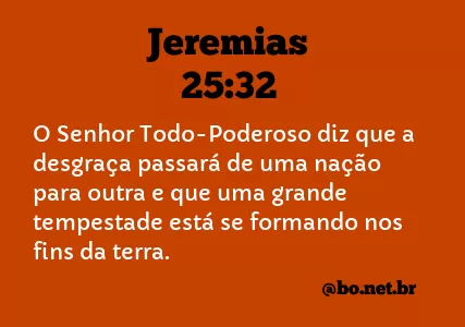 Jeremias 25:32 NTLH