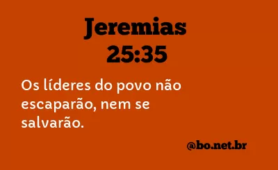Jeremias 25:35 NTLH