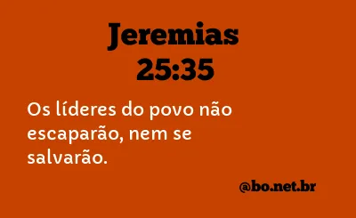 Jeremias 25:35 NTLH