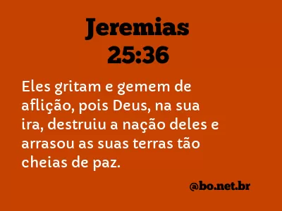 Jeremias 25:36 NTLH