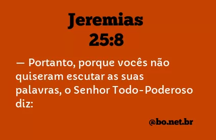 Jeremias 25:8 NTLH