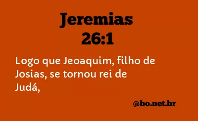 Jeremias 26:1 NTLH