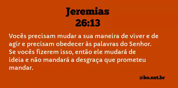 Jeremias 26:13 NTLH
