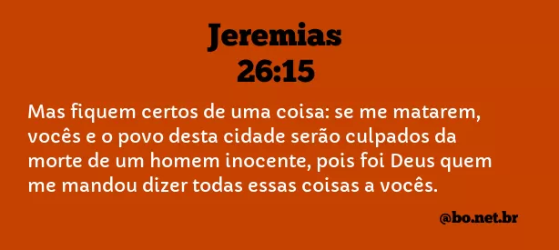Jeremias 26:15 NTLH