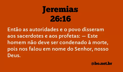 Jeremias 26:16 NTLH