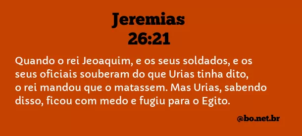 Jeremias 26:21 NTLH