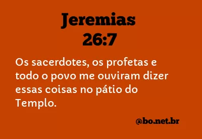 Jeremias 26:7 NTLH