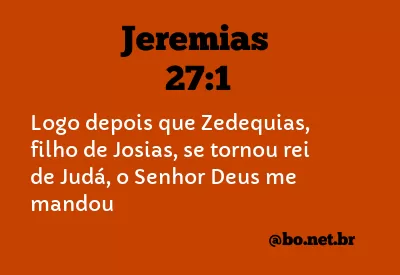 Jeremias 27:1 NTLH