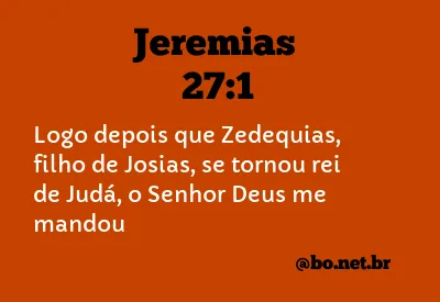 Jeremias 27:1 NTLH