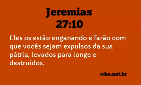 Jeremias 27:10 NTLH