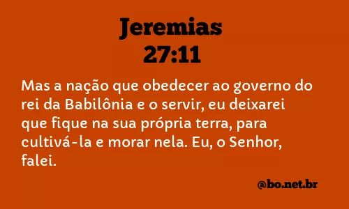 Jeremias 27:11 NTLH