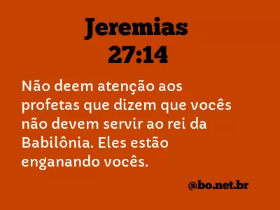 Jeremias 27:14 NTLH