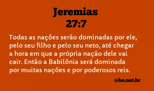 Jeremias 27:7 NTLH