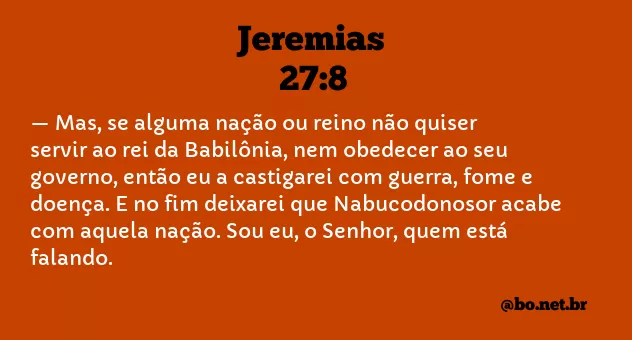 Jeremias 27:8 NTLH