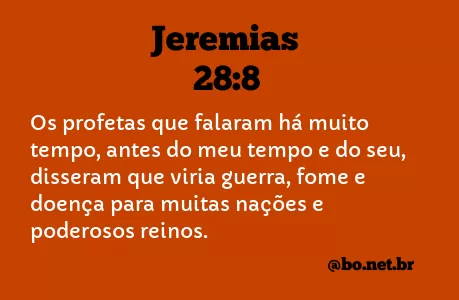 Jeremias 28:8 NTLH