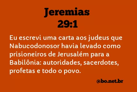 Jeremias 29:1 NTLH