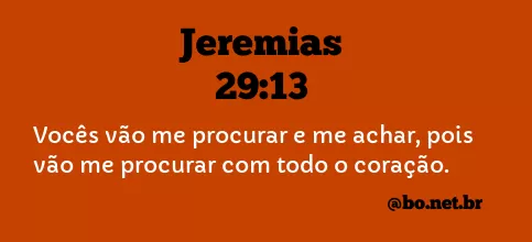 Jeremias 29:13 NTLH