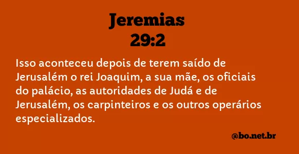 Jeremias 29:2 NTLH