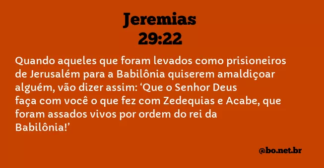 Jeremias 29:22 NTLH