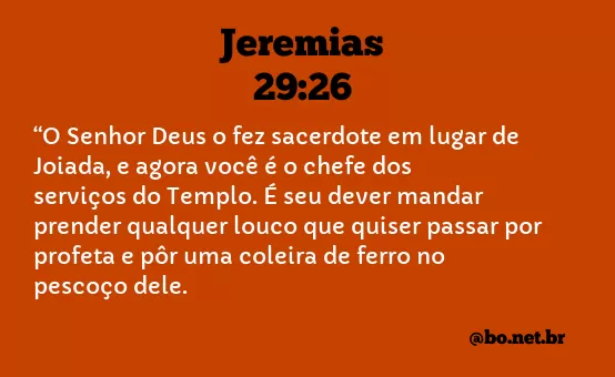 Jeremias 29:26 NTLH