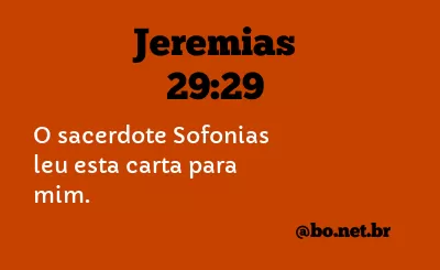 Jeremias 29:29 NTLH