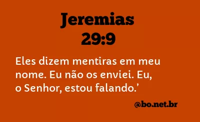 Jeremias 29:9 NTLH