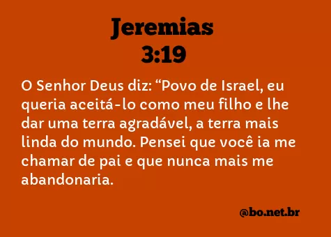 Jeremias 3:19 NTLH