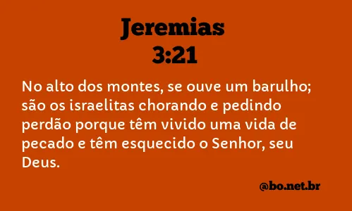 Jeremias 3:21 NTLH