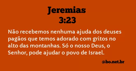 Jeremias 3:23 NTLH