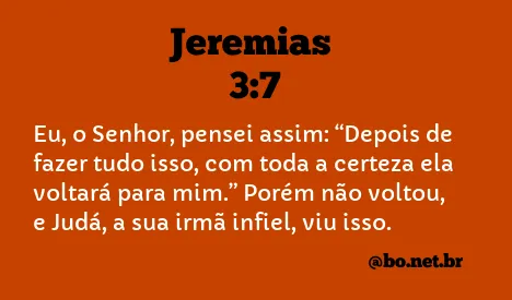 Jeremias 3:7 NTLH