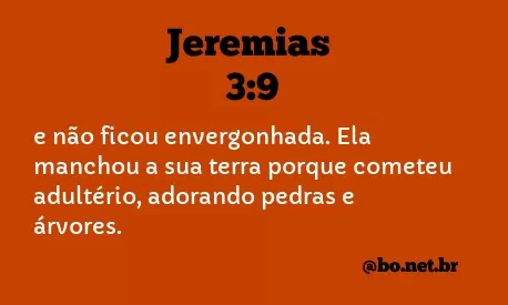Jeremias 3:9 NTLH