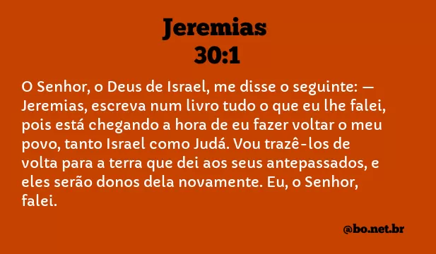 Jeremias 30:1 NTLH