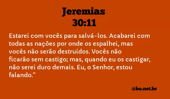 Jeremias 30:11 NTLH